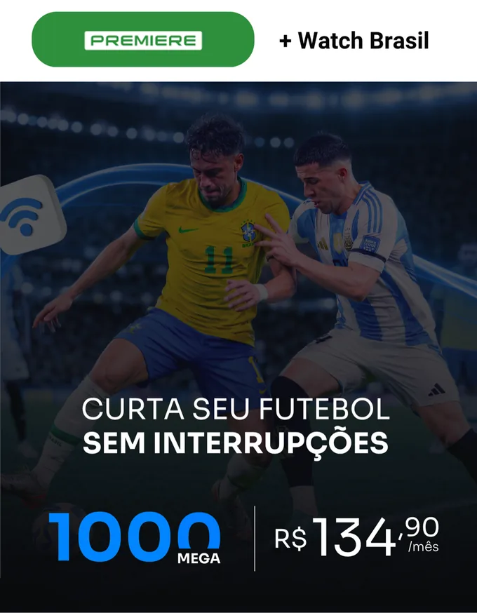 Combo Sports — 1000 mega com Premiere por R$ 134,90/mês